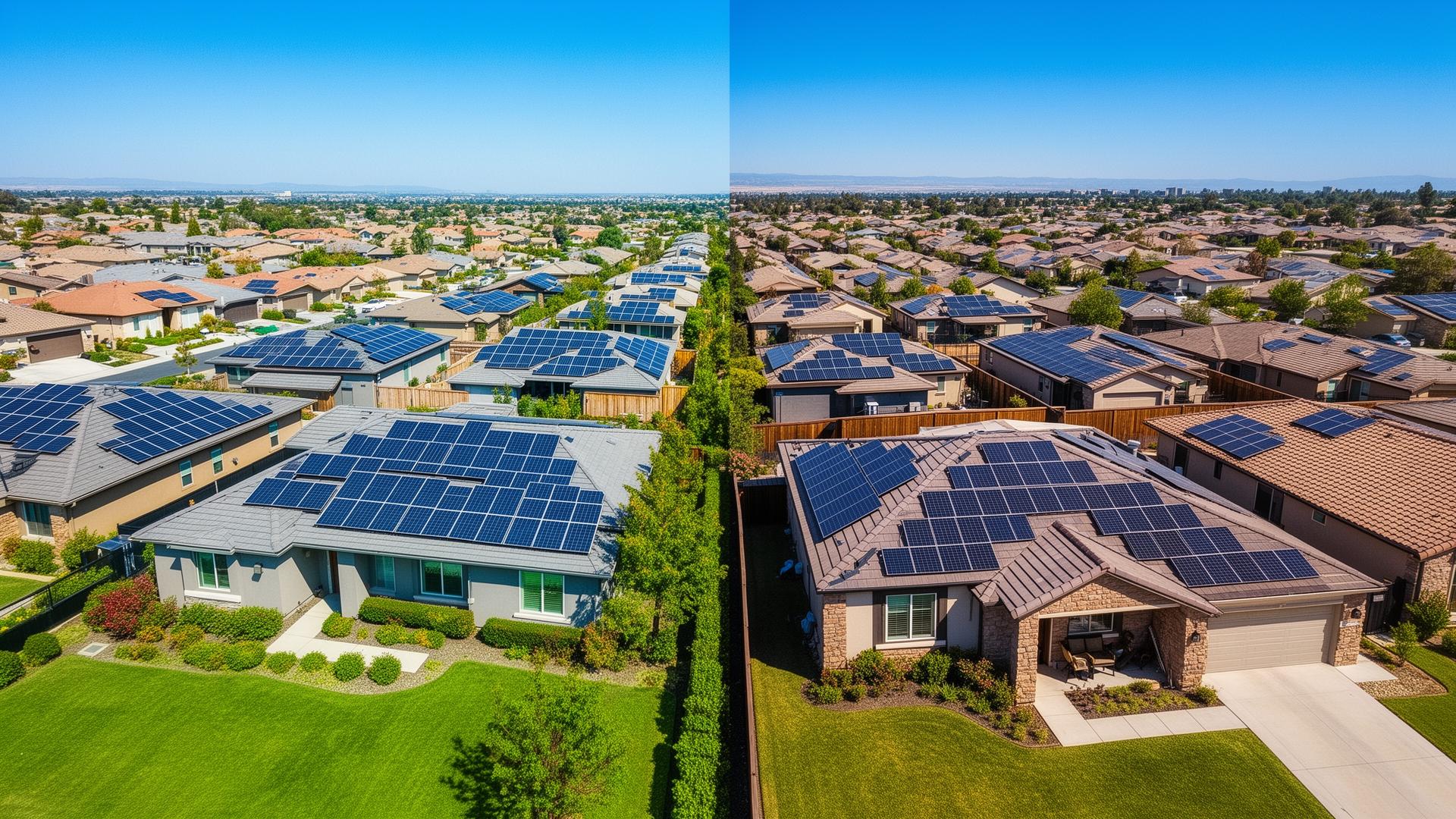 Solar-powered neighborhoods in California and Texas
