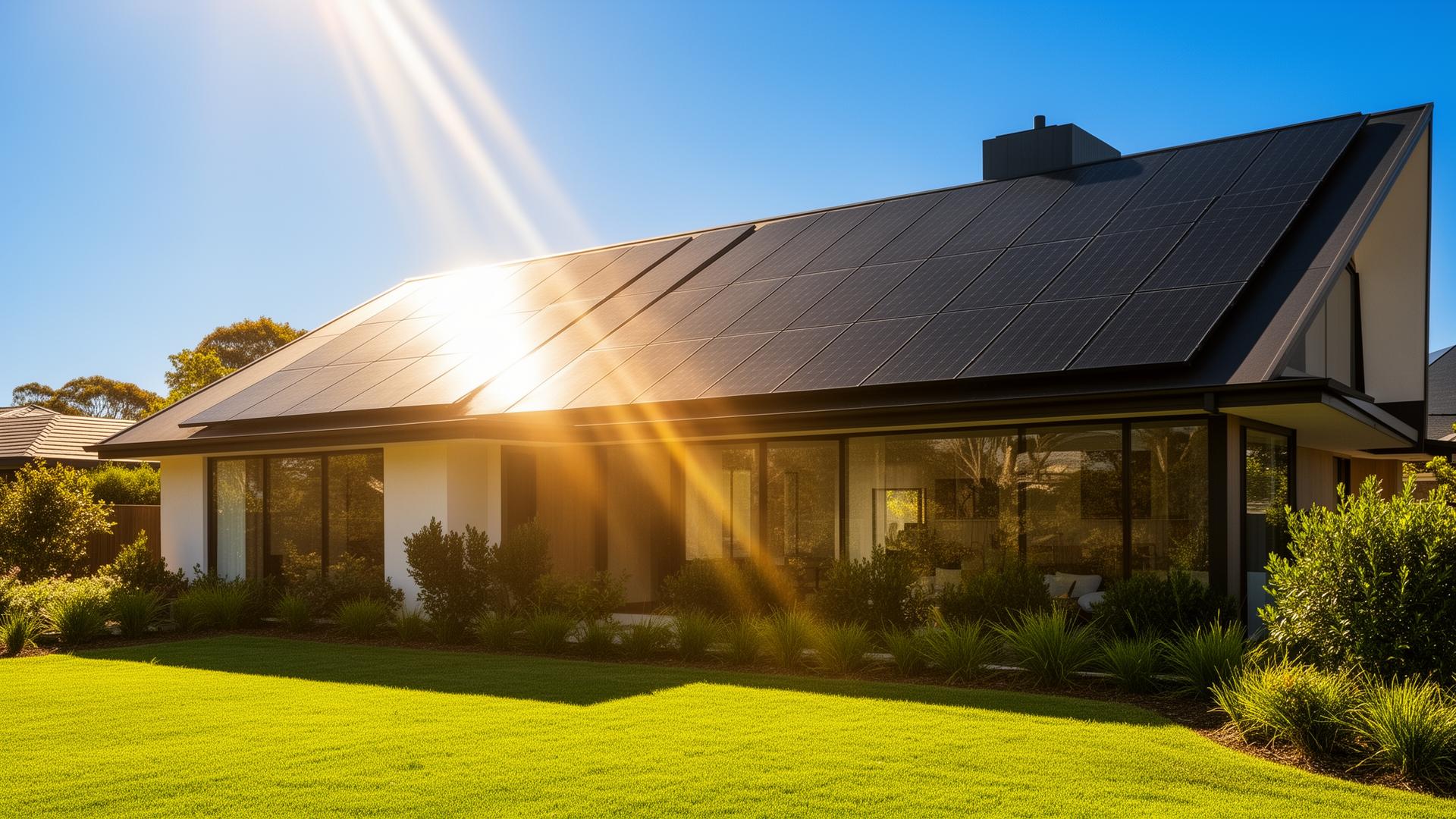 Beautiful home with solar panels