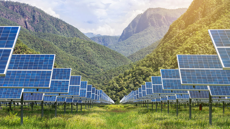 Green energy solar panel renewable resources